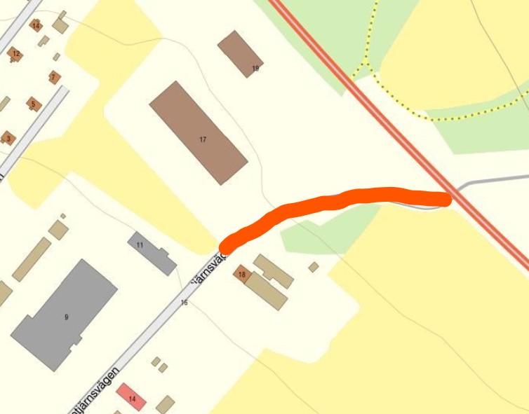 Kartbild Hamptjärnsvägen