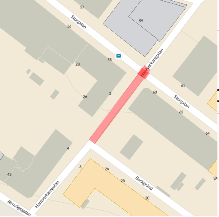 Hantverkaregatan kartbild