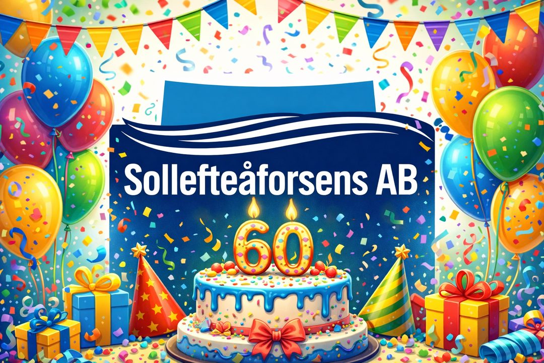 AI-genererad bild firande Sollefteåforsen 60 år