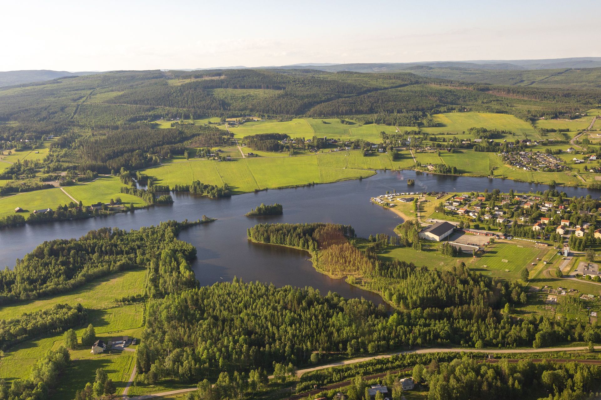 Vyn över Långsele camping