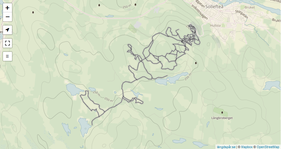 Karta över skidspår