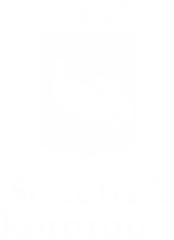 Sollefteå kommun white logo type, link to solleftea.se start page